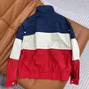 Men's Sweaters designer 2023 Winter New Color Block Detachable Sleeve Jacket Flip Collar Windproof Coat WCTD