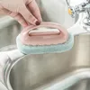 Sponge Cleaning Brush Handle Tiles Brush Kitchen Bathroom Stove Bathtub Sink Cleaning Dish Pot Cleaning Brush Clean Tools Access