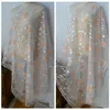 1yard price organza flower embroidery wide lace fabric DIY skirt clothing fabric blackout curtain handmade accessories