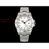 226570 OLEX 42mm MEKANISK DESIGNER Automatisk Platinum Lens White Explorerii Rhodium förstoring Konvex Superclone Watch Men's Calender 374