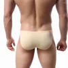 Sous-pants Ice Silk Briefs sans couture Men Sexy Sexy Bulge Poulette Soft Breathable Underwear Male Male lingerie Bikini Trunks