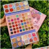 مجموعات الماكياج Shadow 68 Colors 3 Pages Book Plate Matte Eyeshadow Palette مع Puff Sticks Shimmer B Eye Pirgment Fixment for Diy Oturf