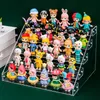 Blind Box Display Stand Transparent Desktop Doll Storage Cabinet Acrylic Anime Figur Lagring Rack Toy Display Cabinet