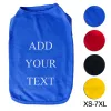 DIY Summer Customized Personalized Tanktops with Text Custom Dog Cat Pet Puppy Tee Shirt Tank Top Vest Apparels Clothes