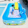 3.18 m Inflatable Kids Swimming Pool Outdoor With Slide Swimming Ring Electric Air Pump Boy Girl Baby Square Large Size Summer