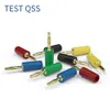 QSS 10PCS 2mmバナナプラグゴールドメッキ電気端子コネクタアクセサリー5色Q.10002