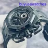 AP Movement Orologio da polso Epic Royal Oak Offshore Series 26165 War Survivor Black Ceramic/Titanium Material Materiale da uomo.