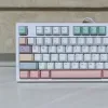 Aksesuarlar Yeni Macaron Kiraz Profili PBT KEYFAP PC Oyuncusu Mekanik Klavye 145 Anahtarlar Takviyesi Anahtar Kapağı Alice 6.25U 7U Uzay Çubuğu ISO Enter