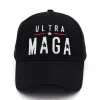 Вышивка Trump Fans Hats Black Red Ultra Maga Baseball Cap для мужчин и женщин Новый 0410