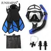 Water Sports Diving Mask Breathing Tube Adjustment diving fins anti Fog Three Piece Set Snorkeling Equitment 240407