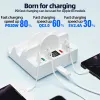 Chargers 2 op 1 80W Dual Wireless Charger Stand PD Quick Charge USB Telefoonlader Station voor iPhone Xiaomi Fast Charging Hub