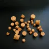 100pcs Top Dia 7,5 mm à 30 mm en bois de liège laboratoire tube bouchon bouillonnement bouillonnement bouteille de bouchons de bouchon de bouchon de bouchon de bouchons