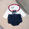 Lente zomer pasgeboren babymeisjes romper katoen met lange mouwen baby jumpsuits schattige boog bodysuit baby meisjes kleding