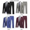 Elegante fit slim fit 2 peças blazer e calça define o casaco de tuxedo de tamanhos de tamanhos de tamanhos disponíveis 240326