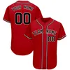 Jersey de baseball personnalisé complet d'équipe sublimée namembers fait vos propres tee-shirts boutonnés pour les adultes / enfants sports de plein air