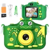Cartoon Kids Camera Dinosaur 4000W HD Dual Lens Selfie Camera Educational Toys 1080p Video Digital Camera Birthday Gifts 240327
