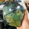 100-3kg Natural labradorite free form stone shining labrador feldspar stand stone Healing