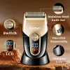 Shavers Kemei KM3209 Oplaadbare baard Scheerschoener Elektrische scheerholte Men Elektrisch scheermessen Drijvende haartrimmer Face Care Shaving Machine