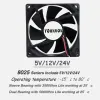 Resfriamento DC 5V 12V 24V 80mm 8025 Filming de resfriamento 80x80x25mm ventilador de resfriador PC PC CPU Brushless Cooler 8cm Sleeve/Radiator de rolamento de esferas duplo