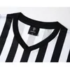 22-23 arbitro di calcio professionale uniforme camicie personalizzate per adulti maglie da calcio bianche nere che allenano la camicia da calcio 240402