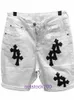 Pantalons de concepteur de shorts de luxe Joggers masculins minces Cross Patchwork en cuir en cuir pour coréen fit petite jambe 5 avec logo d'origine