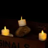 Pack of 4 Remote Control Moving Wick LED Tealight Candles,Battery Operated Small Fake Dancing Flame Candles For Holder Dec