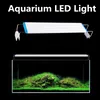 Bright Super Slim Aquarium LED Light Clip Lamp planterad tank växer belysning 18-70 cm utdragbara akvariumtillbehör
