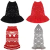 Vêtements pour chien Tirtleneck Pullorwear pour les filles robe de pull de luxe chaude chariots de Noël d'hiver Petits chiens moyens femelles