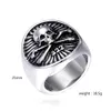 Gothic 322 Pirate Skull Men Ring Punk 14K Gold Biker Skull Ring Fashion Jewelry Gift Dropshipping Store