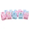 12pcs Boîte cadeau de douche de bébé mignon Boîte de bonbons garçon fille baby shower faveurs sac pour enfants sexe de fête d'anniversaire