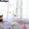 10pcs 18 Inch Double Color Crystal Bubble Balloons Round Bobo Transparent Balloon Wedding Birthday Party Helium Inflatable Decor Y275q