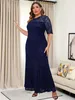 Plus Size Elegant Party Evening Formal Lace Dresses For Women 240410