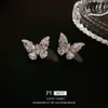 Korean Light Zircon Butterfly Clip with Minimalist and Unique Design Sense, No Ear Hole Earbone Clip, Elegant Earrings for Women