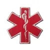 Blue Star of Life Logo Badge d'ambulance médicale d'urgence Badge brodé de crochet brodé