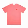 Play Fashion Mens T-Shirts designer red heart shirt casual Tshirt cotton embroidery short sleeve summer T-shirt Asian sizes