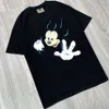 T-Shirts Cartoon bedruckte Männer T-Shirt Kurzarm Waschen schwarze T-Shirts