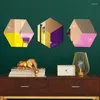 Window Stickers Colored Acrylic Sheets Glass Mirrors Hexagon Wall Sticker Dressing Table Party Decoration Craft Cutter Home Decor