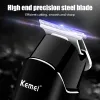 Trimmers Kemei Professional Hair Trimmer с ЖК -дисплеем 0 мм зашифрованного Tblade беспроводной перезаряжаемый эджерс Clippers Men Cutting Kit