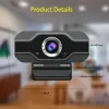 Webbkameror 1080p 4K Autofocus USB -webbkamera med mikrofon för dator bärbar dator live videokonferens dator