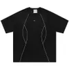 Men Suede T-shirt Reflecterend gestreepte solide Solid Sleeve T-Shirt 2024 Harajuku Hip Hop Summer Loose Fashion Casual Shirts T-shirts Tops 240410