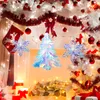 Ornamento de teto iridescente brilhante fã do favo de neve do favo de neve para festa de neve para festa de aniversário de aniversário