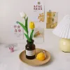 Коричневая стеклянная ваза цветочная бутылка ретро цветы творческий растение бутылка сушено