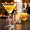 1st Creative Pink Flamingo Cocktail Glass Martini Goblet Nverted Cone Shaped Wedding Birthday Party Crystal Champagne Wine Cup