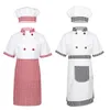Kinderkostuum voor chef -kok uniform jasje hoed cap kinderen cosplay keuken restaurant kleding optreden jongens meisjes kook kostuum