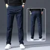 Pantalones de golf de primavera y otoño para hombres Pantalones de ajuste Slim British Casual Mens Regular Coreano Moda Versátil Pan 240409