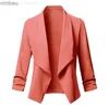 Damespakken Blazers vrouwen dunne blazers Cardigan Coat 2022 Vrouwelijke blazers met lange mouwen en jassen ruches asymmetrische casual zakelijke pak uit het kader c240410