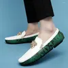 Casual schoenen Echte lederen herenjurk Luxe designer Snakeskin mode mocassins mannelijke feest rijbladen flats voor mannen schoen