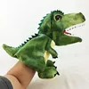 Pluszowe lalki Nowe 11 dinozaur dinozaur Puppet Pluszowa zabawka przedszkola Ręczne rękawiczki sterujące Triceratops Tyrannosaurus Rex Twin Dragons J240410