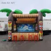 6mlx4mwx3,5mh (20x13.2x11.5ft) Uppblåsbar tiki -barkoncession och dryckesstall med tre fönster och Tahiti -bakgrund för sommarlov eller fest till försäljning