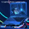 Pedler Dizüstü Bilgisayar Soğutma Ped 5 Sessiz Fanlar RGB Işık Dizüstü Bilgisayar Soğutma Raf Dizüstü Bilgisayar Soğutma Standı Görme Servikal Omurga Soğutma Pedi